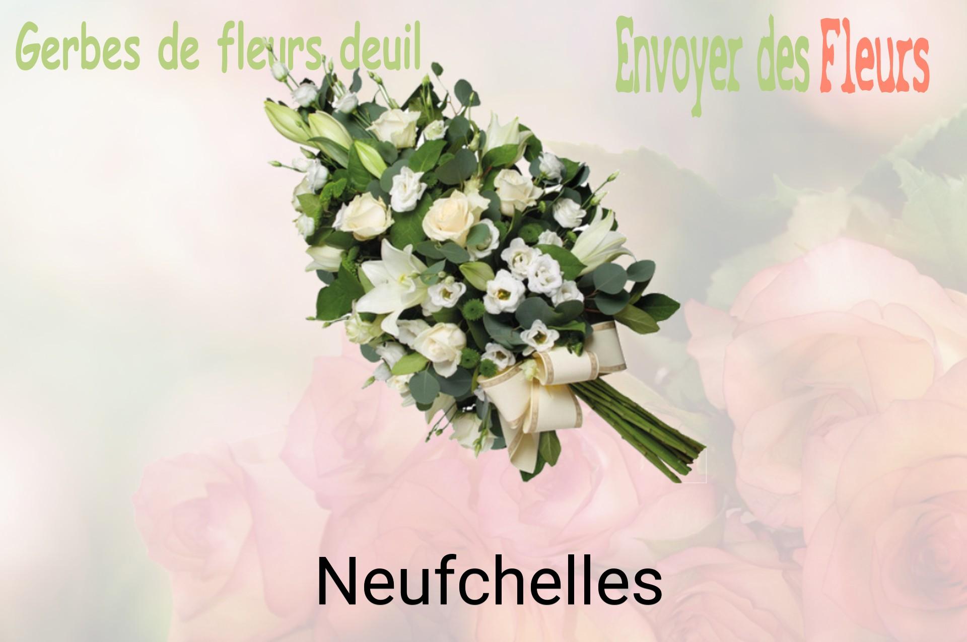 Gerbe de fleurs de deuil livrée à Neufchelles